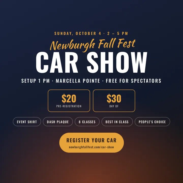A car show post we designed for Newburgh Fall Fest