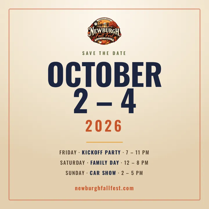 A save the date post we designed for Newburgh Fall Fest